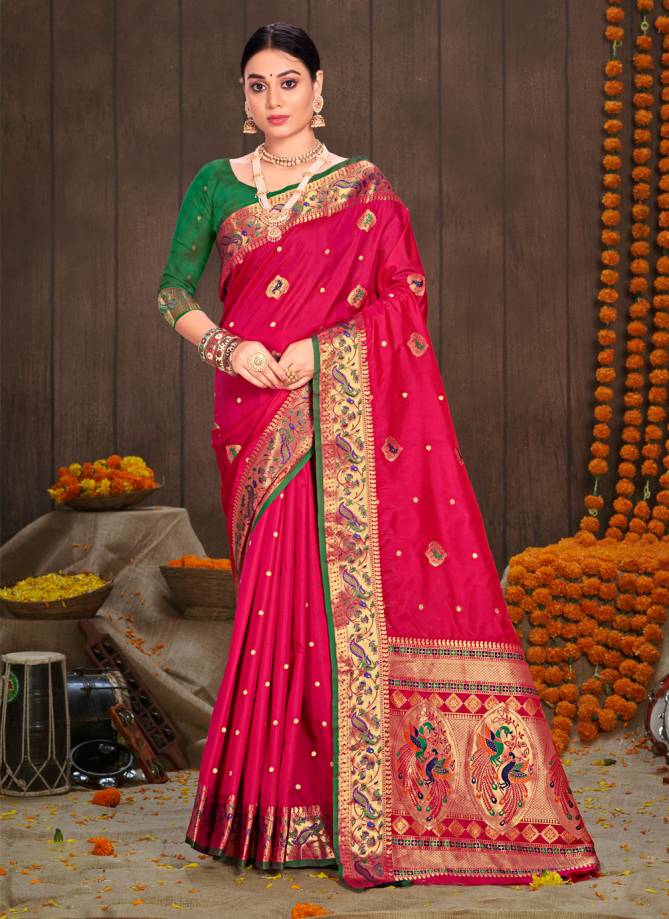 Sangam Sarika Paithani Silk Wholesale Wedding Wear Saree Catalog
